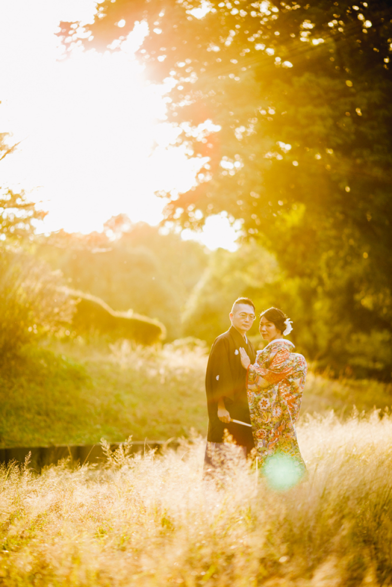 西日で幻想的に。