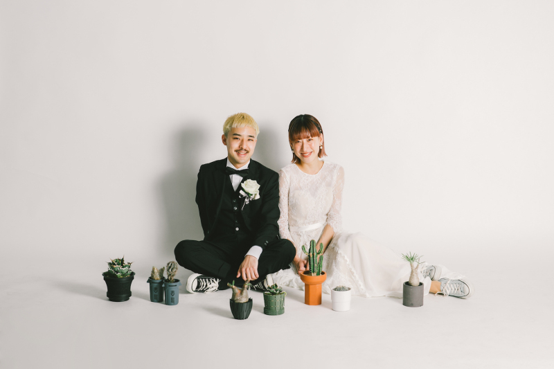 結びは笑顔でー