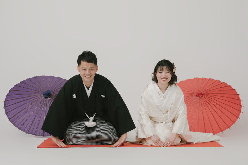 スタジオに戻って白無垢にチェンジ！