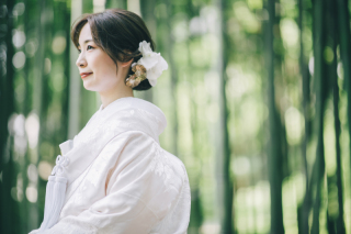白無垢でウェディングフォト
