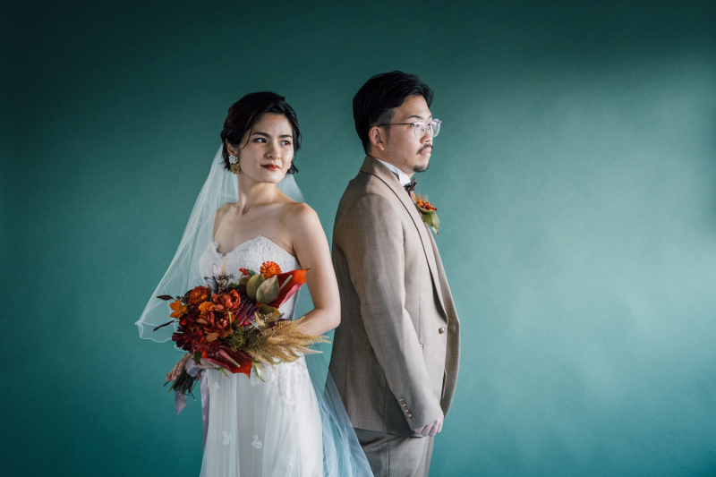 大人プライベート空間で結婚前撮り。