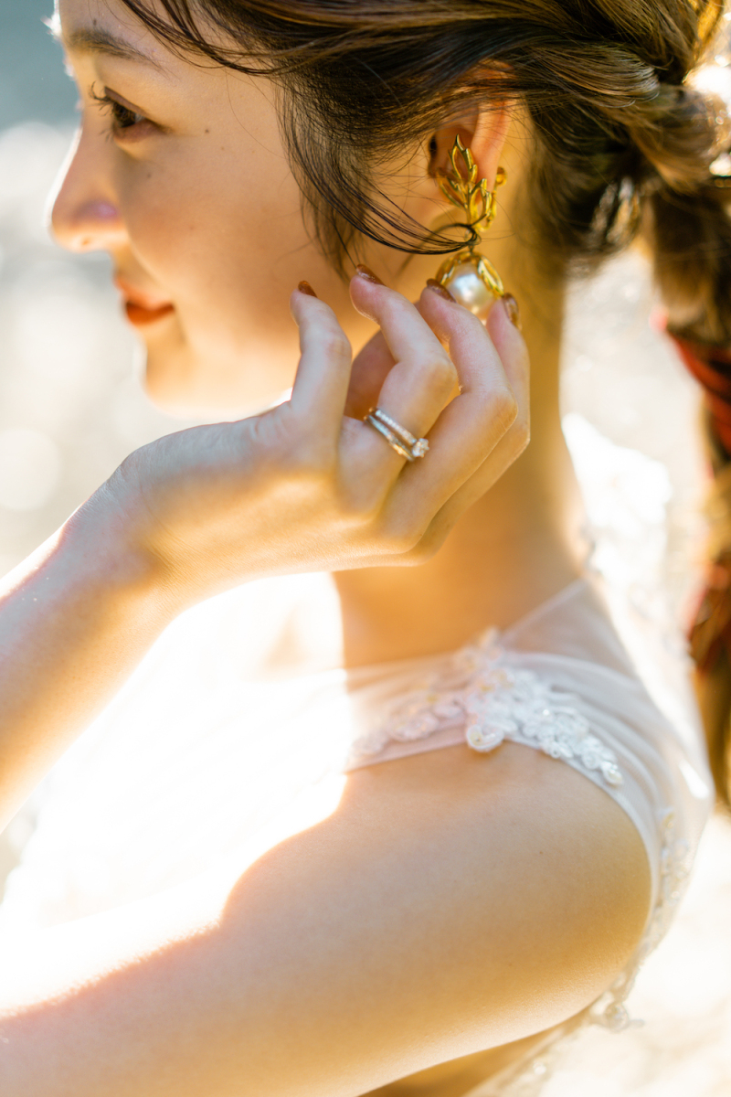 お持ち込みの耳元ワンポイント