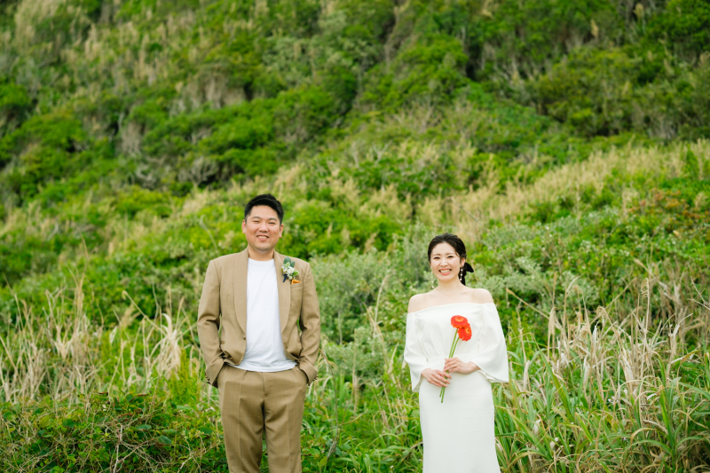 グリーンバックでにっこり