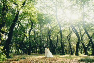 前撮り・フォトウェディング撮影は緑あふれる『砧公園』で撮影♪