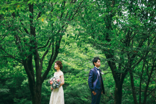 雨上がりの公園でドレスロケーション撮影【徳生公園】