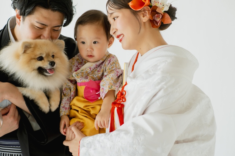 小さな家族も一緒に、にぎやかな和装のひととき【ONELIFE】