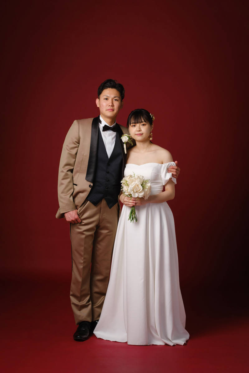 赤い背景紙で雰囲気チェンジ！