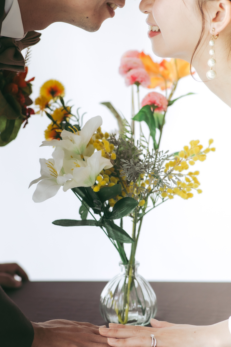 花瓶にいけたお花と