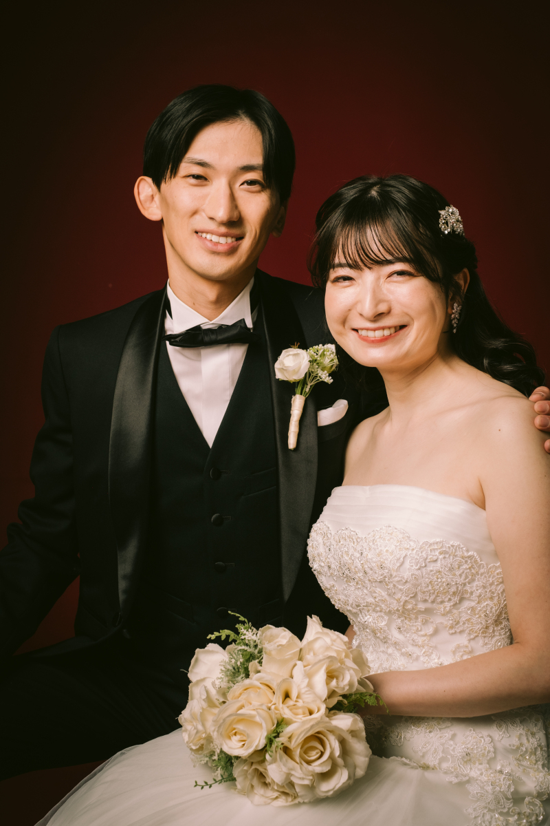 赤い背景紙で雰囲気チェンジ!