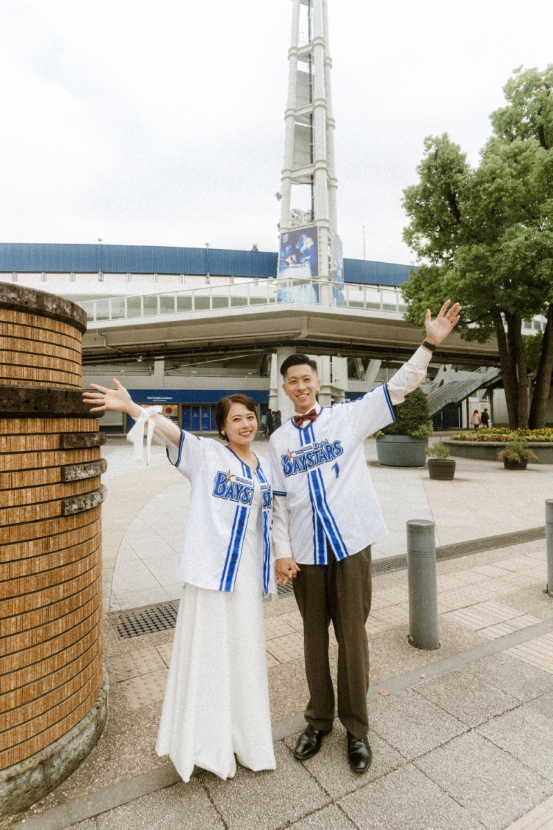 ユニフォーム姿で