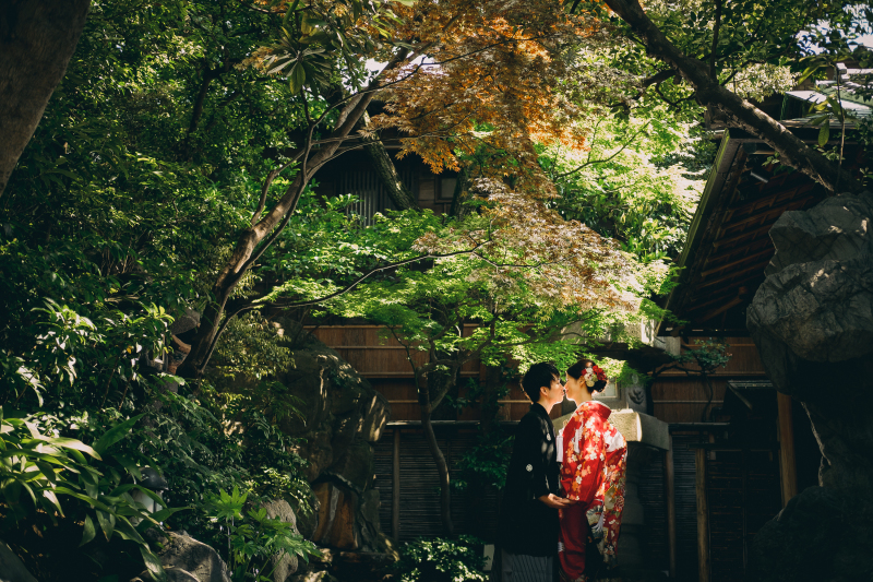 お庭もあるので新緑とも撮影