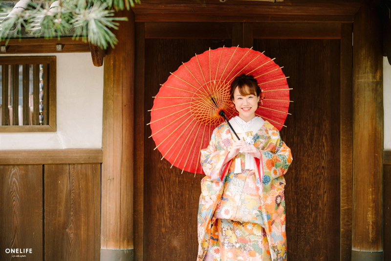 和傘と一緒に。