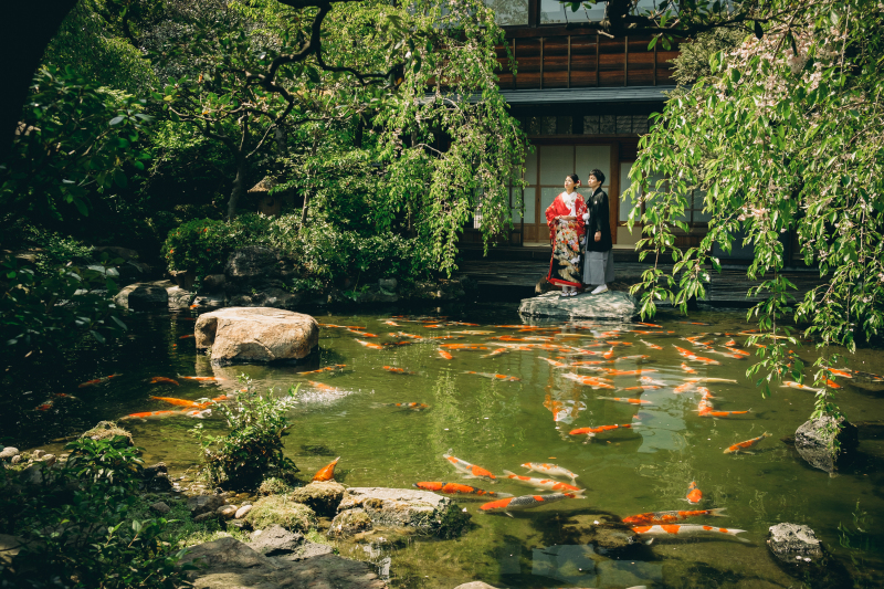 料亭で和装撮影