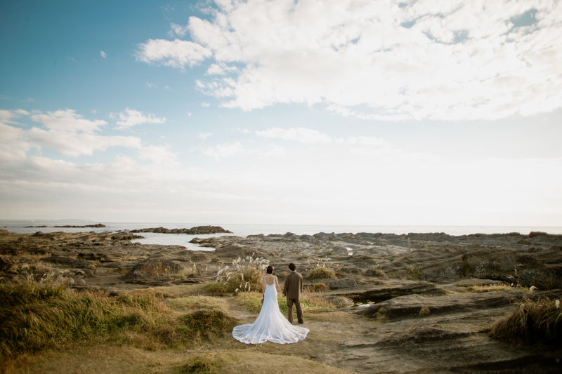和装＋洋装前撮り｜城ヶ島ロケーション＋スタジオ