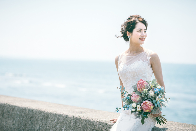 海ロケーション前撮り｜洋装1着リゾートフォト【月3組限定】