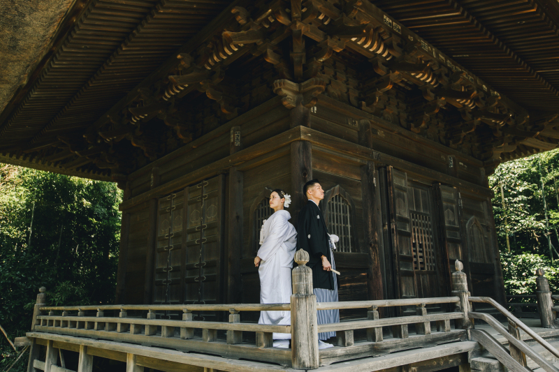 【通年】朱塗りの反橋が映える『称名寺』和装ロケーション撮影