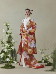 真朱　扇面花車