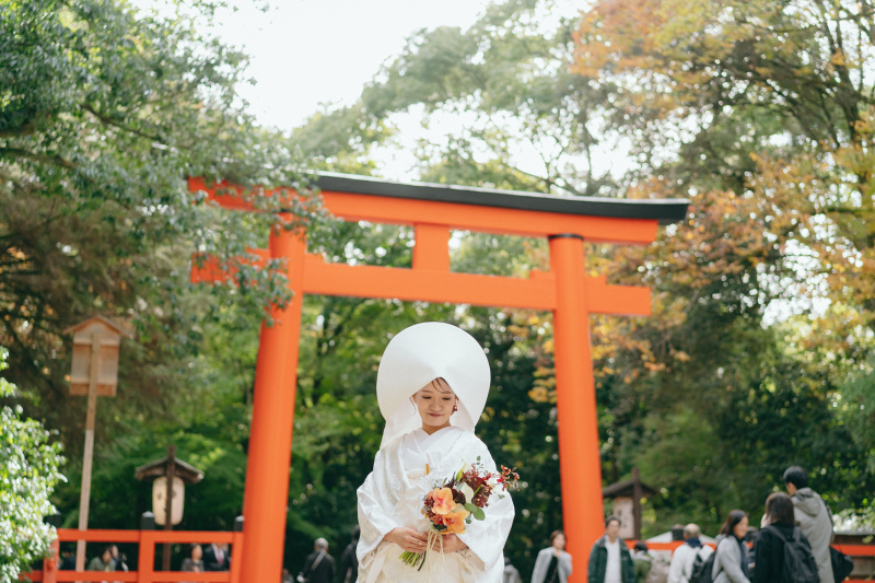 白無垢と綿帽子