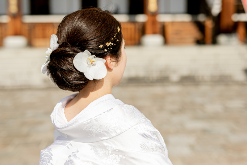 繊細さあふれる白無垢ヘア