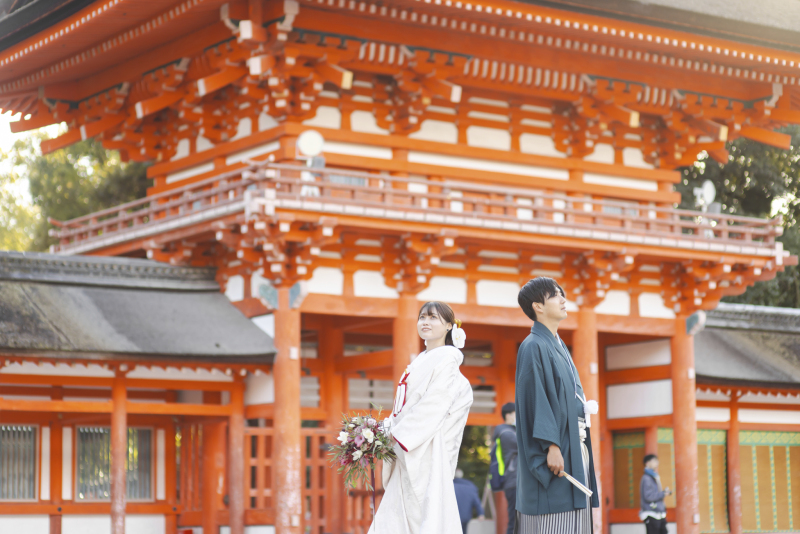 重要文化財 「楼門」前にて