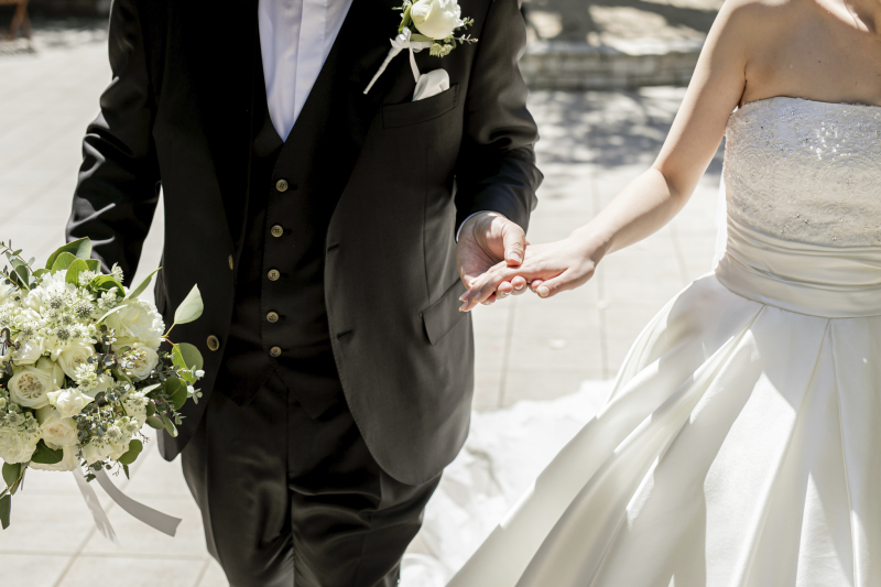 新郎様のエスコートで♪