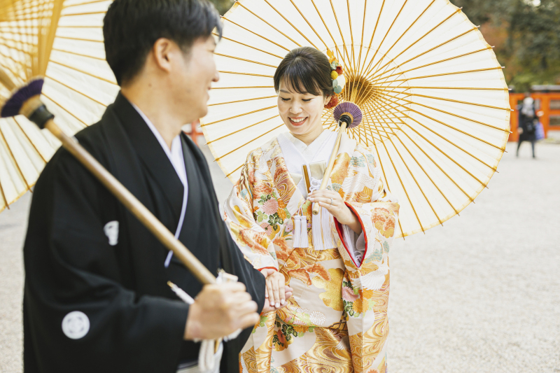 鮮やかな色打掛