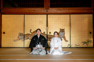 緑あふれる庭園と虎の間での撮影【和装×金戒光明寺】