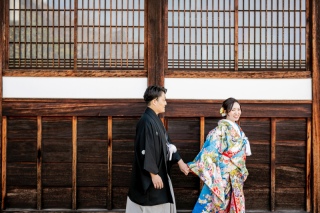 紅葉の季節！金戒光明寺×ノスタルジックなチャペル【和装＆洋装】