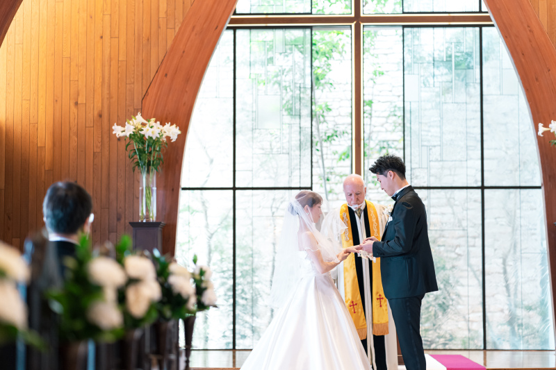 指輪交換のセレモニー