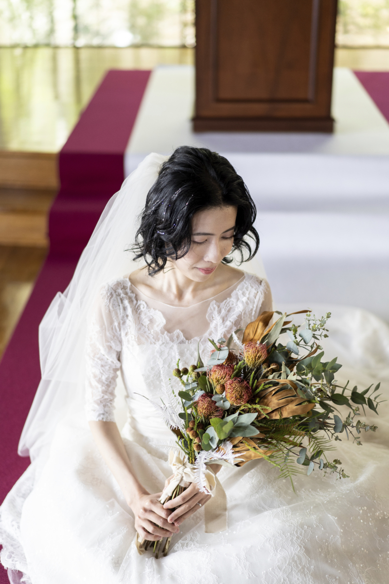 こだわりのドレスとブーケ