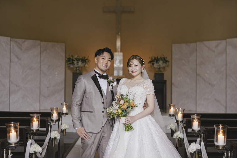 キャンドル煌めくチャペル