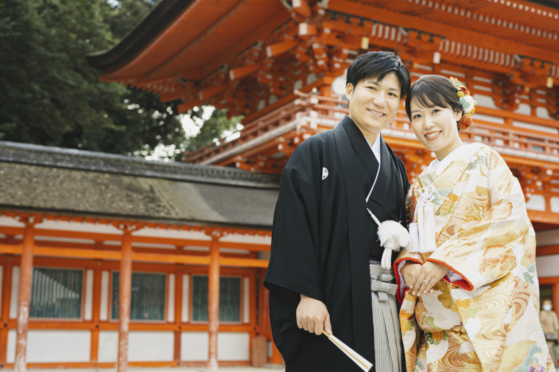 楼門前でのショット