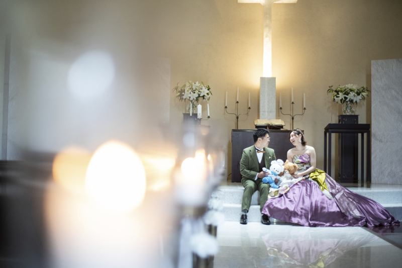 お気に入りのぬいぐるみと一緒に