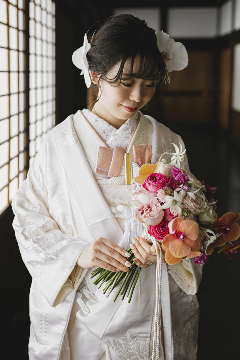 自由なコーディネートが叶う白無垢