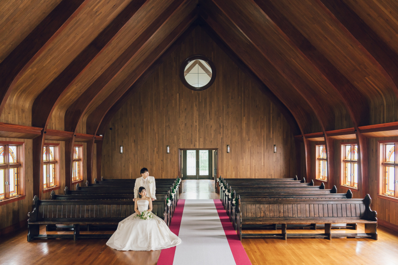 開放感たっぷりの礼拝堂