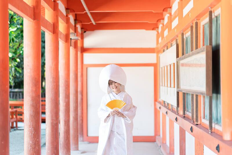 楼門下で素敵な笑顔