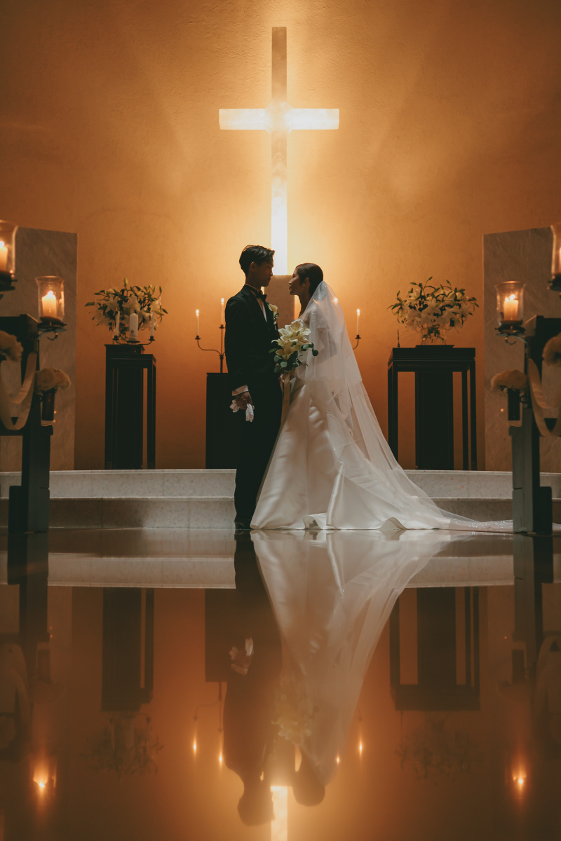 大理石を生かして幻想的な1枚