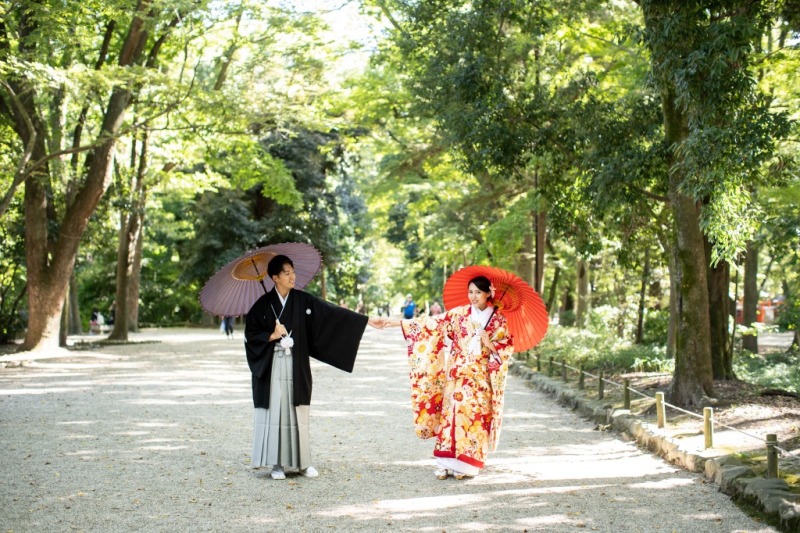 糺の森での仲良しショット！