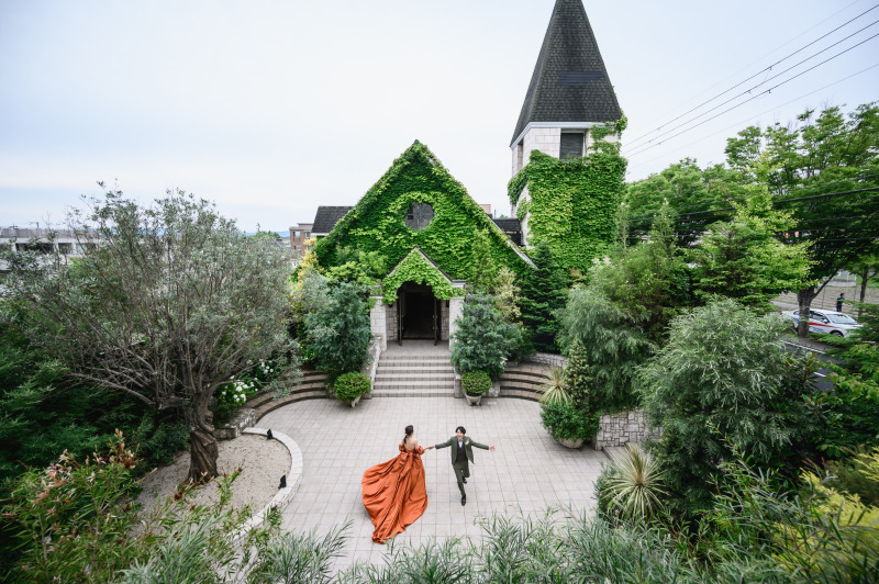 解放感溢れるガーデンでの撮影