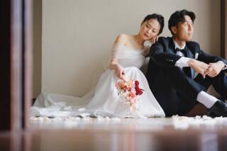 PHOTO WHITE KYOTO_木目調の本格教会を貸切＊緑と花&times;歴史ある独立型チャペル撮影②