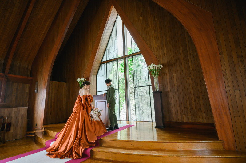 【洋装2着ロケーション】〈京都ノーザンチャーチ北山教会〉フォトプラン *選べるドレス2点*