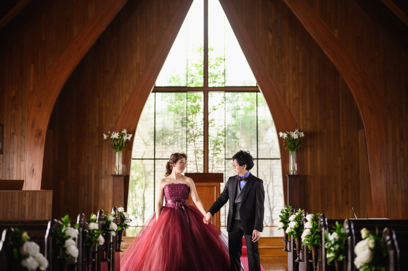 【洋装2着ロケーション】〈京都ノーザンチャーチ北山教会〉フォトプラン *選べるドレス2点*