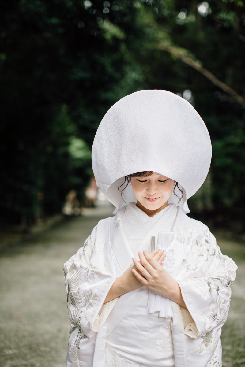 〈白無垢×洋髪綿帽子〉 ロケーションプラン