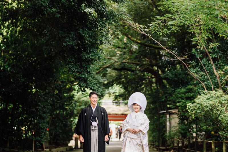 〈白無垢×洋髪綿帽子〉 ロケーションプラン