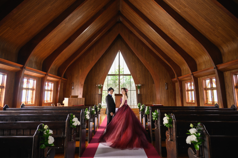 【教会2か所貸切!】〈京都ノーザンチャーチ北山教会×北山ル・アンジェ教会〉フォトプラン*ドレスは100着から