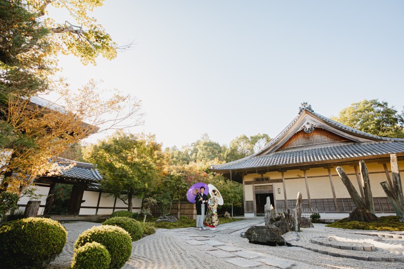 【紅葉・新緑の美しい景色広がる寺院】和装×圓光寺 195,000円~