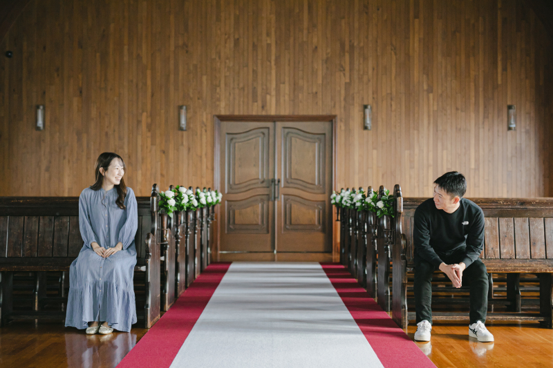 【教会×エンゲージメントフォト】〈京都ノーザンチャーチ北山教会〉フォトプラン *自然体な二人を映す*