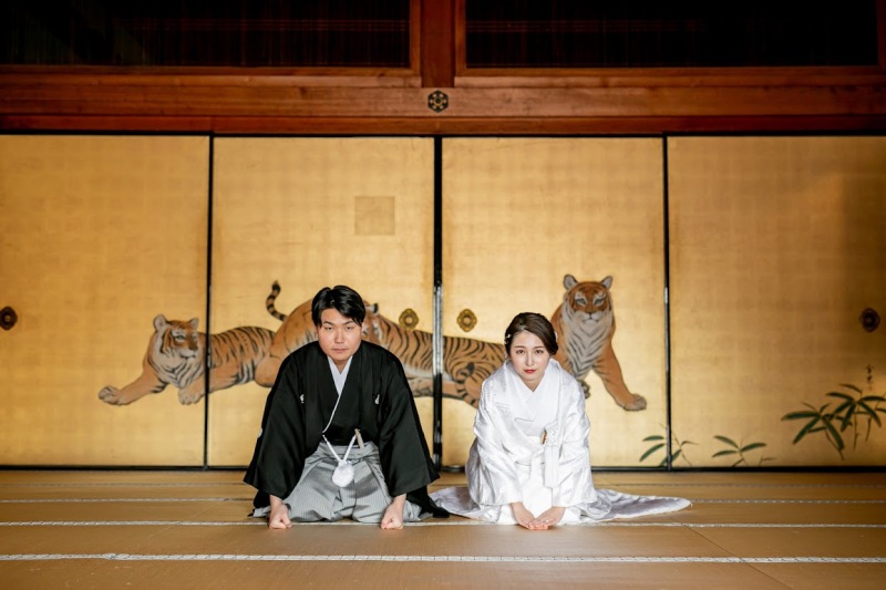 〈白無垢×洋髪綿帽子〉 ロケーションプラン