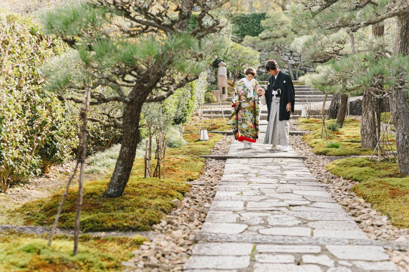 【紅葉・新緑の美しい景色広がる寺院】和装×圓光寺 195,000円~
