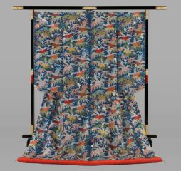 本唐織 青藍唐草桐笹文